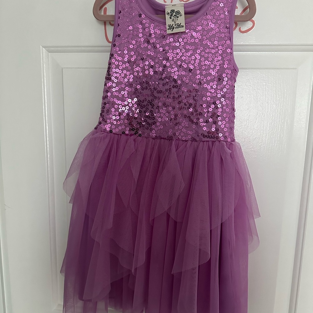 Lily Bleu Sparkling Pink Sequin Dance Dress